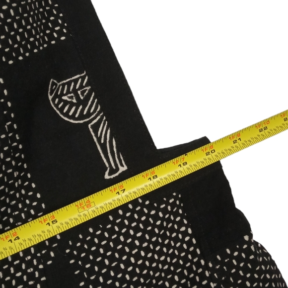 Sam Hilu African Cat Style Art to Wear Print Long Cotton Vest Coat S/M - Picture 4 of 7